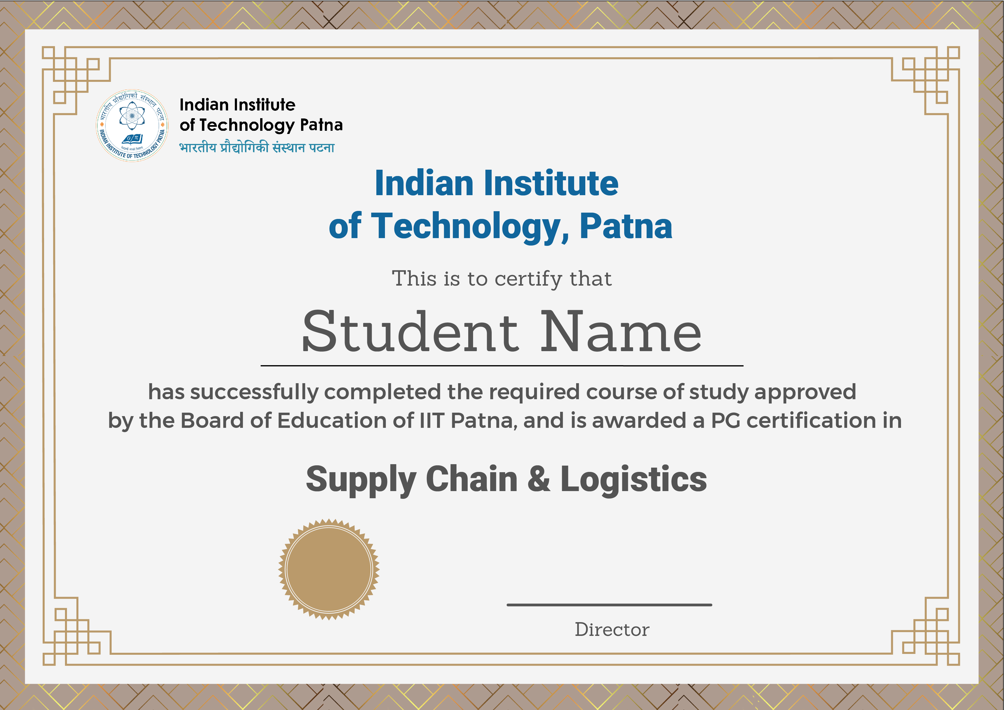 PG Certification in Logistics and Supply Chain Management IIT Patna